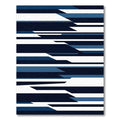 Modern Navy Blue Geometric Slant Rug