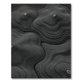 Monochromatic Wavy Contour Lines Rug