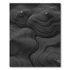 Monochromatic Wavy Contour Lines Rug