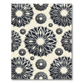Monochrome Gray Sculptural Radial Floral Rug