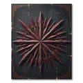 Gothic Crimson Ornate Star Compass Rug