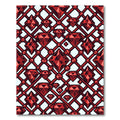 Crimson Gem Lattice Rug