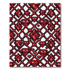 Crimson Gem Lattice Rug