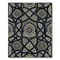 Monochromatic Floral Interlocking Scroll Weave Rug