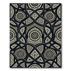 Monochromatic Floral Interlocking Scroll Weave Rug