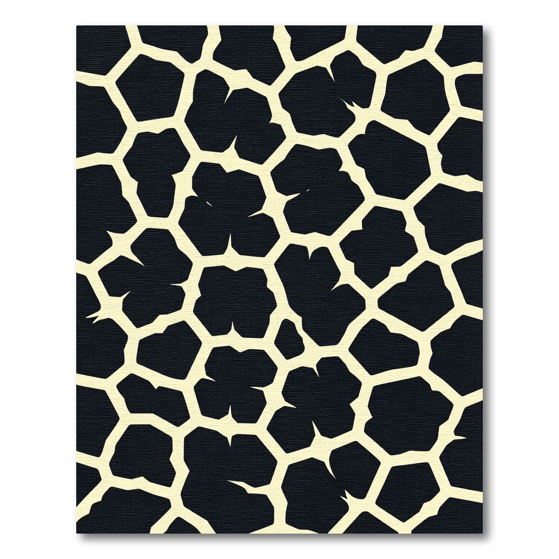 Black and Cream Giraffe Spots Rug