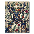 Floral Deer Antler Forest Meadow Rug