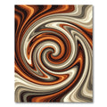 Abstract Swirl Earthy Copper Wave Rug