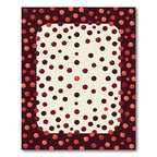 Modern Polka Dot Crimson Sphere Art Rug
