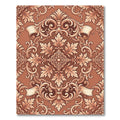 Opulent Russet Acanthus Scroll Border Rug