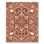 Opulent Russet Acanthus Scroll Border Rug