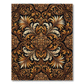 Opulent Gold Floral Scrollwork Rug