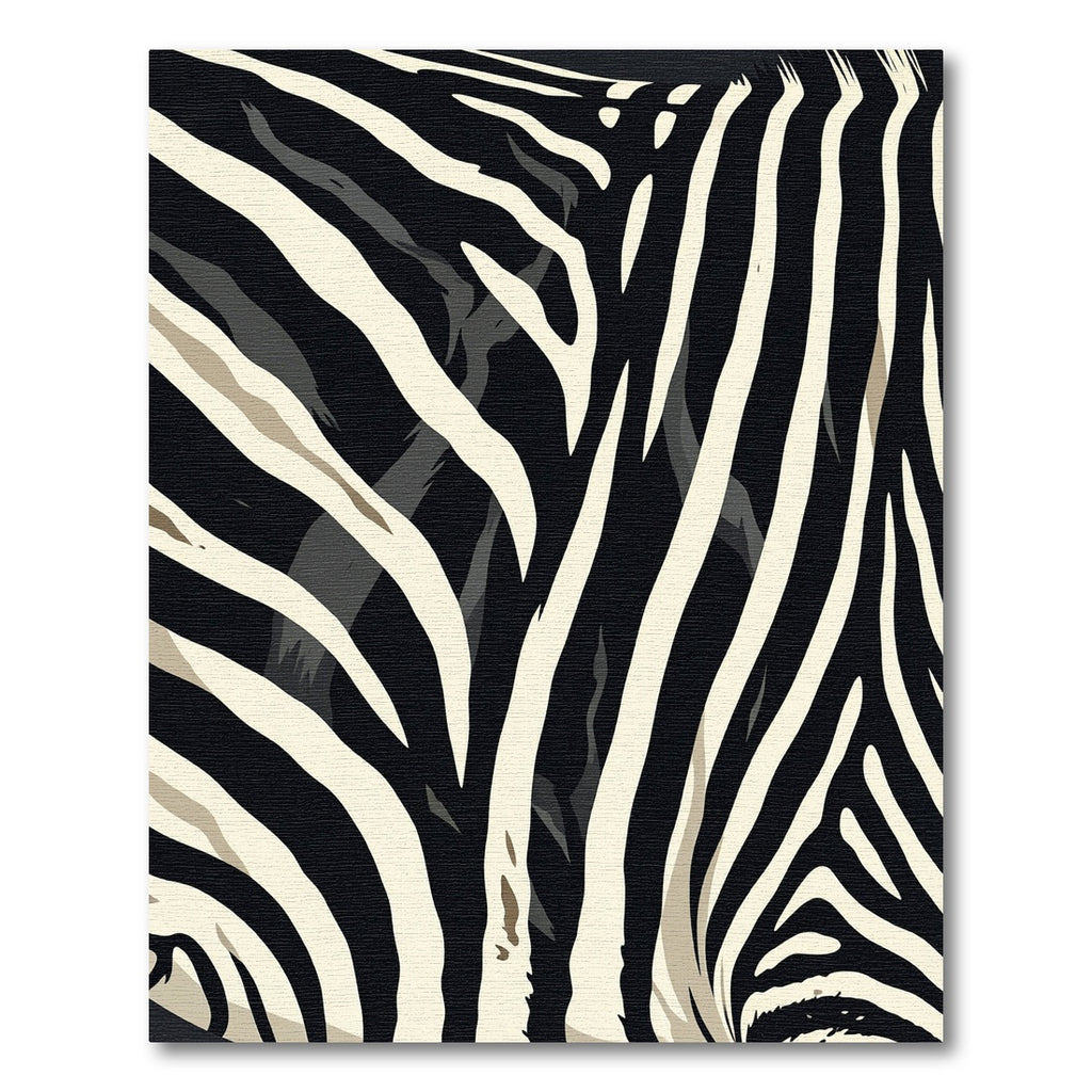 Bold Black Cream Animal Stripes Rug