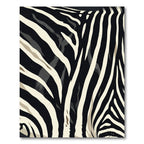 Bold Black Cream Animal Stripes Rug