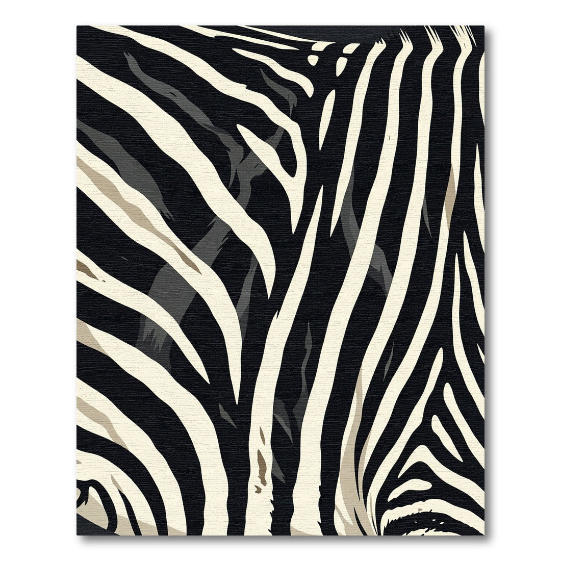 Bold Black Cream Animal Stripes Rug