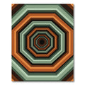 Geometric Sage and Copper Octagon Tunnel Rug