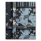 Distressed Abstract Slate Grey Rug