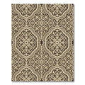 Ornate Cream and Brown Filigree Damask Rug