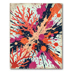 Coral Splatter Abstract Splash Rug