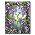 Wisteria Garden Trellis Floral Botanical Art Rug