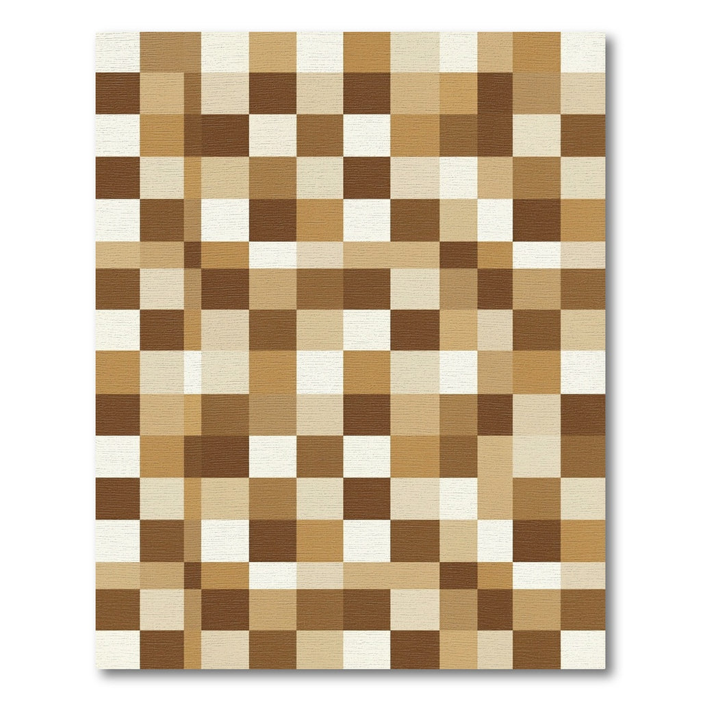 Earth Tones Gingham Square Rug