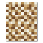 Earth Tones Gingham Square Rug