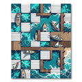 Coastal Dock Nautical Sailboats Water Rug