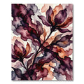 Ethereal Plum Watercolor Floral Art Rug