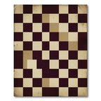 Aged Checkerboard Squares Rug