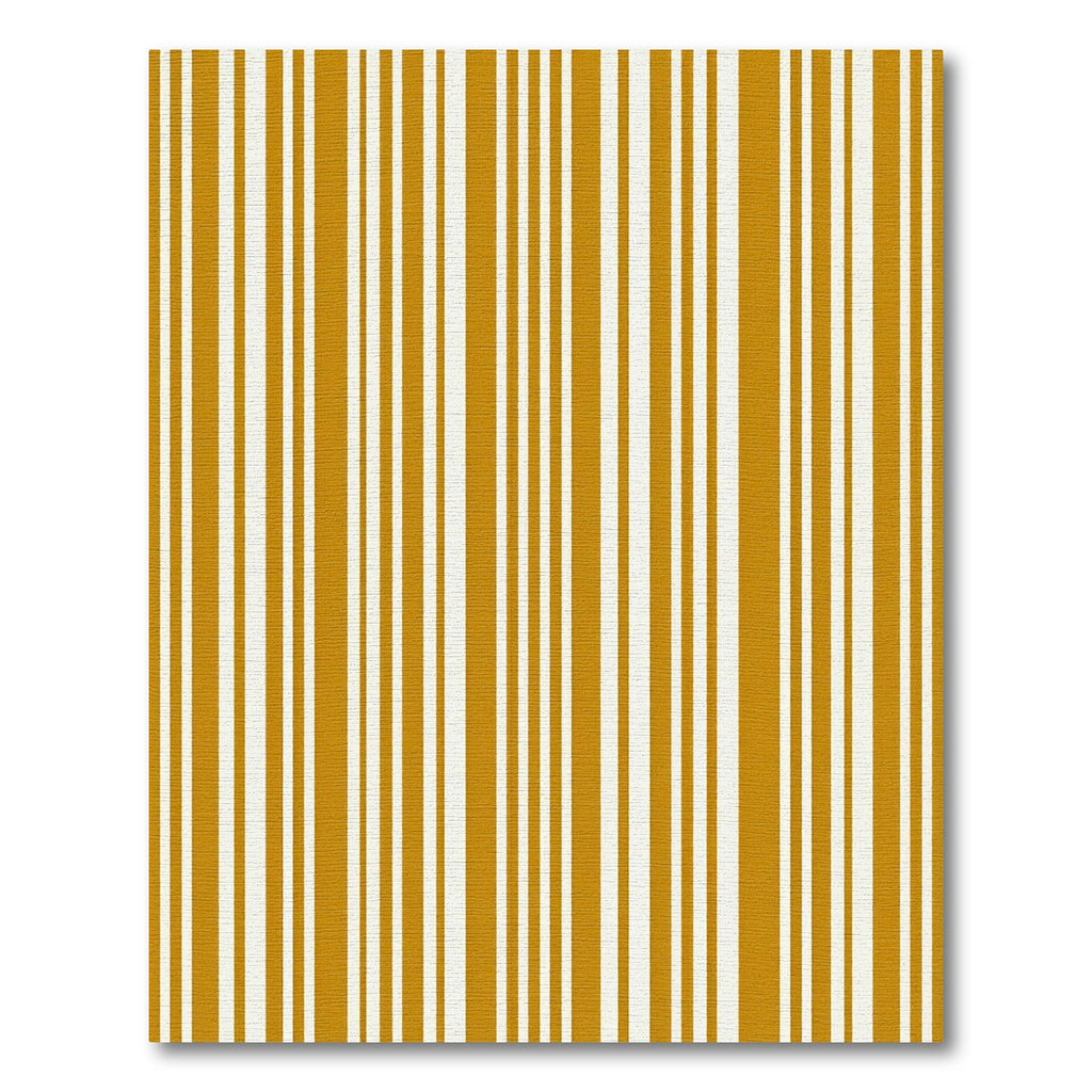 Minimalist Golden Ochre Parallel Stripe Rug