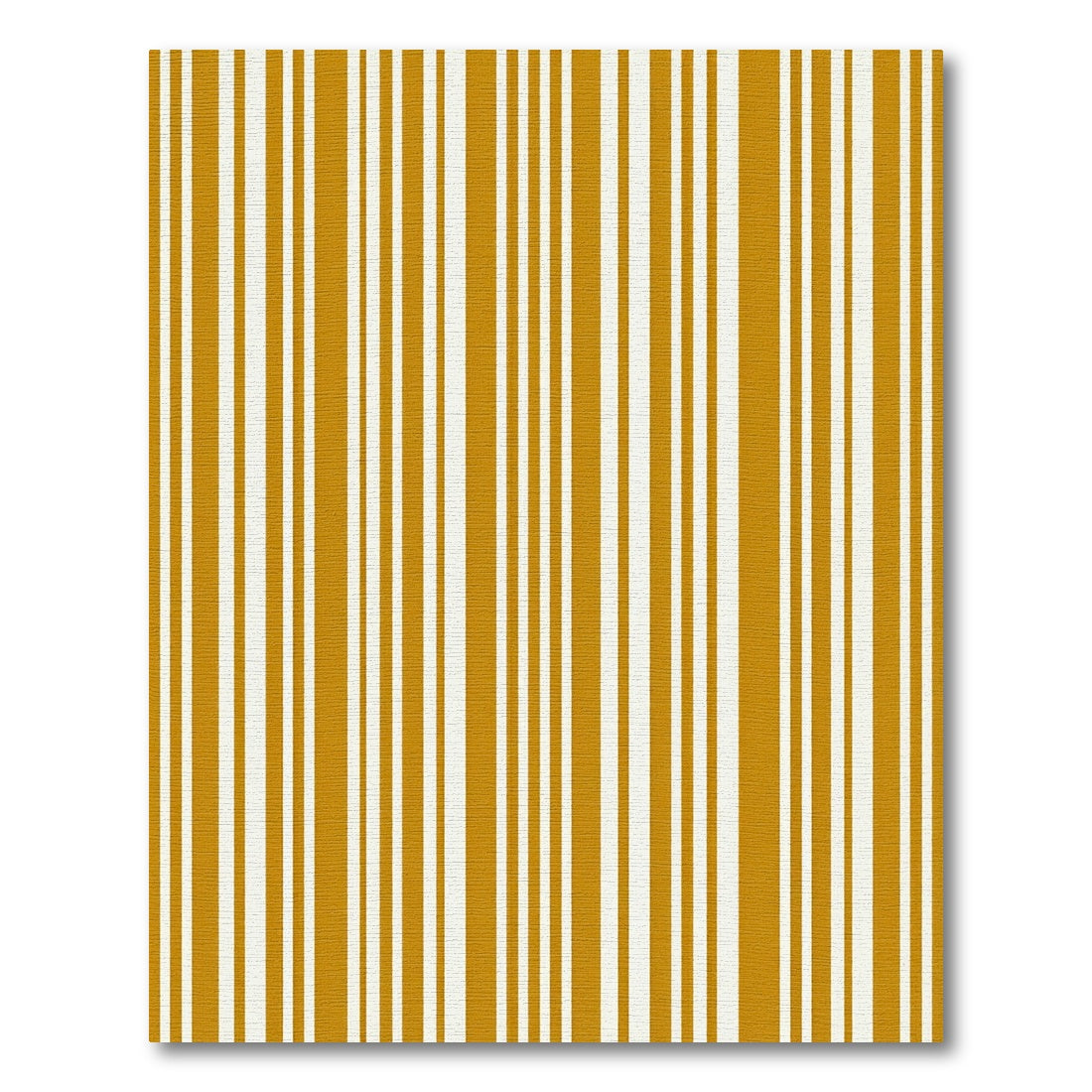 Minimalist Golden Ochre Parallel Stripe Rug