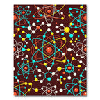 Scientific Atom and Molecular Chart Graphic Rug