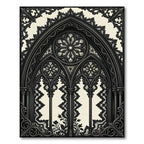 Gothic Cathedral Noir Lace Archway Rug