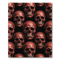 Gothic Crimson Skull Dark Bone Art Rug