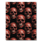 Gothic Crimson Skull Dark Bone Art Rug