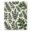 Green Herb Botanical Sprig Collage Rug