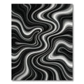 Monochrome Swirl Abstract Waves Rug