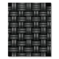 Minimalist Charcoal Woven Basket Weave Rug