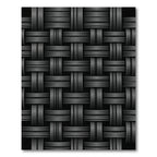 Minimalist Charcoal Woven Basket Weave Rug