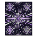 Radiant Amethyst Starburst Celestial Aura Rug
