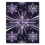 Radiant Amethyst Starburst Celestial Aura Rug