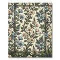 Vintage Blue and Cream Trellis Floral Rug