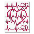 Crimson Heartbeat Pulse Wave Rug