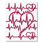 Crimson Heartbeat Pulse Wave Rug