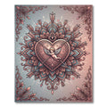 Cupid Heart Mandala Ornate Arrows Rug