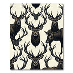 Majestic Stag Forest Creature Illustration Rug