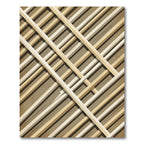 Rustic Intersecting Wood Stripe Rug