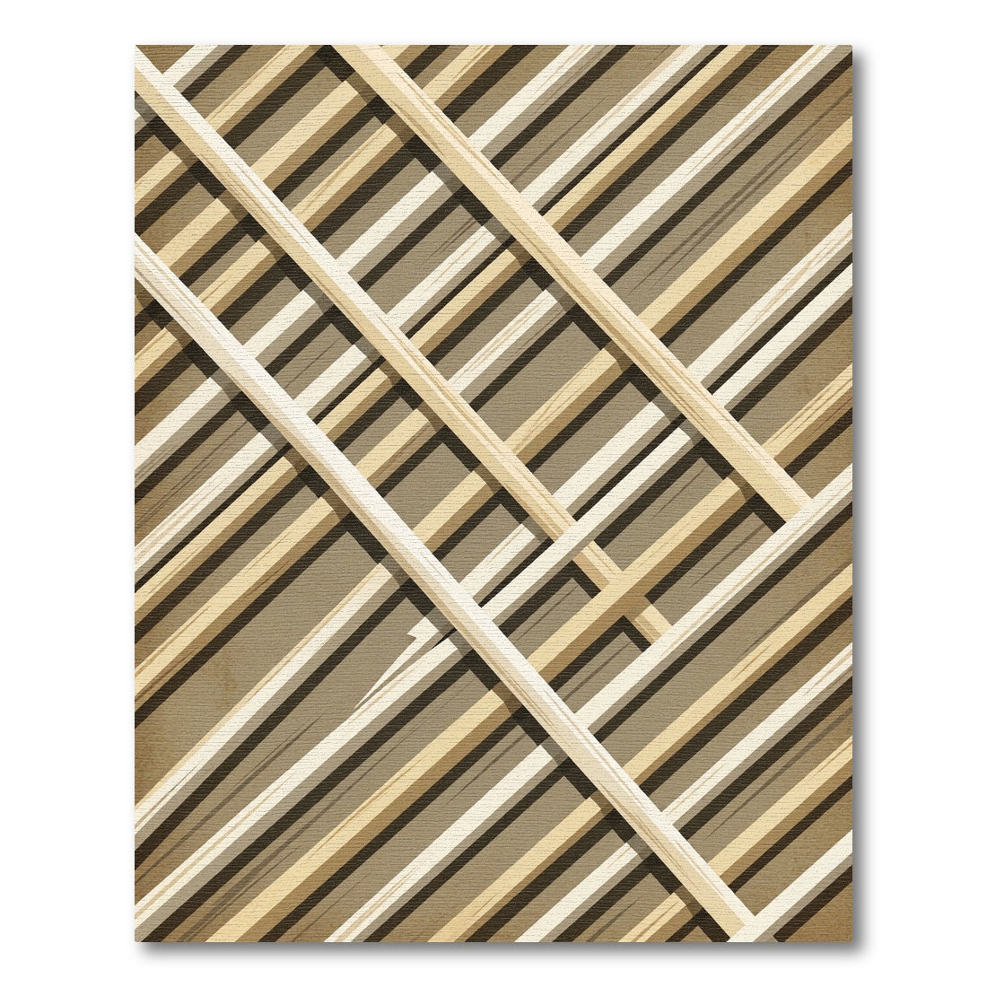 Rustic Intersecting Wood Stripe Rug
