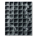 Monochromatic Gray Geometric Grid with Smoke Rug