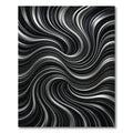 Monochrome Swirl Abstract Ripples Rug